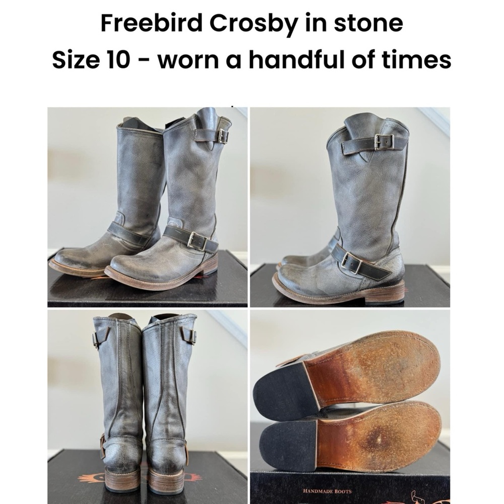 Freebird Crosby boots size 10 in stone color